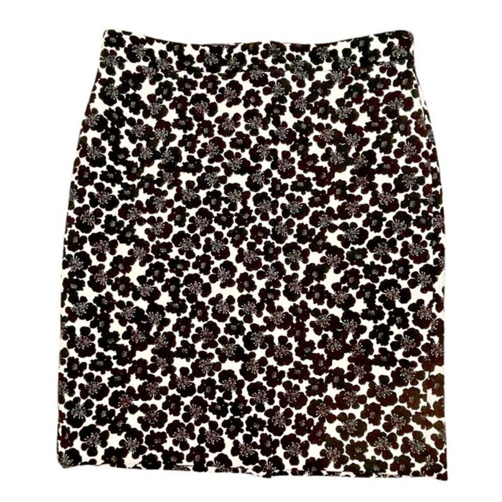 J. CREW WOMEN'S FLORAL PENCIL SKIRT SIZE 8